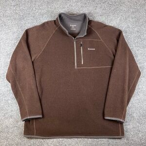 Simms Rivershed Half Zip Fleece Sweatshirt Mens 2XL Brown Pullover Fishing
